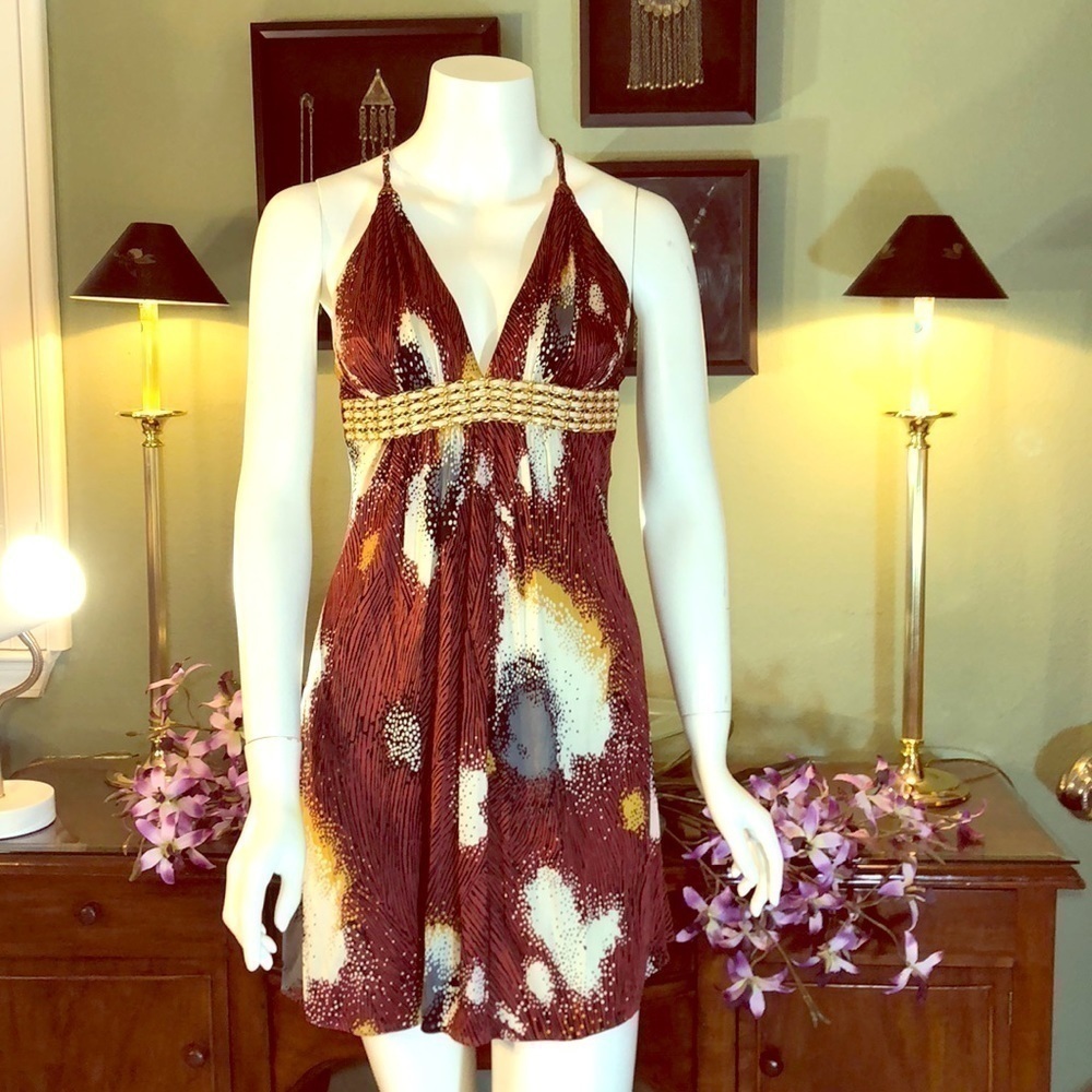  BNWT - Sky Mini Halter with rope chain waist.